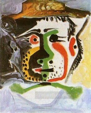 帽子をかぶった男の頭 1972年 パブロ・ピカソ Oil Paintings